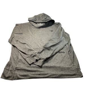 Rock & Roll Denim Men's Grey Heather Performance Logo Hoodie P8H1532-Medium